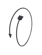 Pursehuit Bratara neagra - forma de sageata - Mayken C1