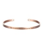Pursehuit Bratara rose gold - ajustabila - gravata Be brave and overcome fear P6 -