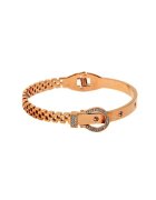 Pursehuit Bratara rose gold - forma de fermoar - cu pietre - Naemi C1 -