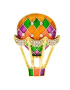 Pursehuit Brosa aurie - forma de balon cu aer - cu pietre - Mascha C1 -