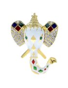 Pursehuit Brosa aurie - forma de elefant - cu pietre - Andreana C2