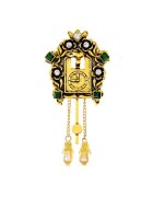 Pursehuit Brosa aurie - in forma de orologiu - cu pietre - Laurice C4 -