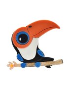Pursehuit Brosa portocalie - forma de papagal - Saul C6 -