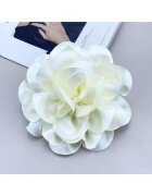 Pursehuit Brosa tip floare supradimensionata - alba - Maja C21