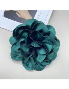 Pursehuit Brosa tip floare supradimensionata - verde inchis - Malaki C22