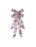 Pursehuit Brosa tip jabou - cu flori si perle - Sandrina C23 - - Bej