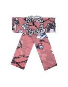 Pursehuit Brosa tip jabou - roz - cu flori si pietre - Samuela C23 -