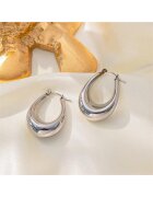 Pursehuit Cercei argintii - din otel inoxidabil - suflati cu aur 18k - Barry C2