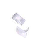 Pursehuit Cercei argintii - dreptunghiulari - cu clips - Nando C2 -