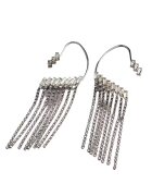 Pursehuit Cercei argintii - ear cuff - lungi - cu pietre - Verona C3 -