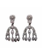 Pursehuit Cercei argintii - forma de candelabru - cu pietre din zirconiu - Toiny C5 -