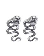 Pursehuit Cercei argintii - forma de cobra - cu pietre - Kesia C1 -
