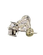 Pursehuit Cercei argintii - patrati - cu pietre din zirconiu - 0.8 cm - Nancie C13