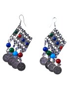 Pursehuit Cercei argintii - stil boho - cu banuti - Ringvi C1 -