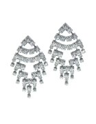 Pursehuit Cercei argintii - stil candelabru - cu pietre - Renita C6 -