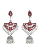 Pursehuit Cercei argintii - stil indian - cu clopotei - Pearly C6 -