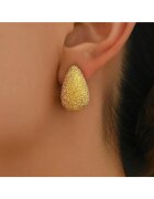 Pursehuit Cercei aurii - cu clips - forma de picatura de apa - texturati - Lodden C3