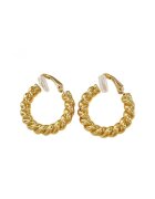 Pursehuit Cercei aurii - cu clips - hoop - rasuciti - Ramon C6