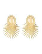 Pursehuit Cercei aurii - cu clips - masivi - forma de soare - Margareta C5