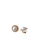 Pursehuit Cercei aurii - cu clips - rotunzi - cu perle - Dorde C2 -