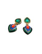 Pursehuit Cercei aurii - cu clips - stil african - cu pietre - Edna C2 -