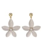 Pursehuit Cercei aurii - cu floare argintie - Fleming C3 -