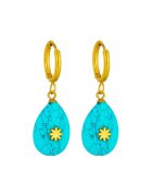 Pursehuit Cercei aurii - cu pietre turquoise - Athena C13 -