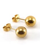 Pursehuit Cercei aurii - din otel inoxidabil - cu bilute aurii - suflati cu aur 18k - Gloria C2