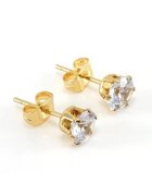 Pursehuit Cercei aurii - din otel inoxidabil - cu pietre din zirconiu - suflati cu aur 18k - Gizela C1