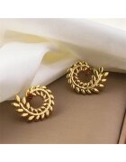 Pursehuit Cercei aurii - din otel inoxidabil - forma de crengute - suflati cu aur 18k - Becky C2