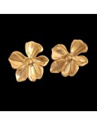 Pursehuit Cercei aurii - din otel inoxidabil - forma de floare - suflati cu aur 18k - Golla C4