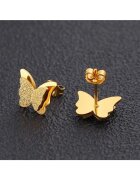 Pursehuit Cercei aurii - din otel inoxidabil - forma de fluturasi - suflati cu aur 18k - Fredly C3