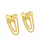 Pursehuit Cercei aurii - din otel inoxidabil - forma de fundite - cu lanturi - suflati cu aur 18k - Devan C5