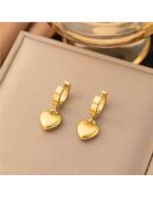 Pursehuit Cercei aurii - din otel inoxidabil - forma de inimioara - suflati cu aur 18k - Greta C1