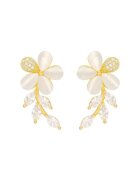 Pursehuit Cercei aurii - forma de floare - cu pietre - Lavrina C7