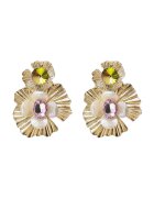 Pursehuit Cercei aurii - forma de floare - cu pietre - Sinika C2 -
