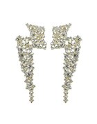 Pursehuit Cercei aurii - forma de fulger - cu pietre - Felicity C5 -