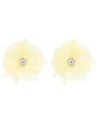 Pursehuit Cercei bej - forma de floare - cu pietre - Rosali C5 -