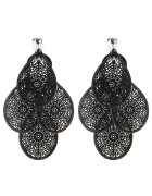 Pursehuit Cercei negri - cu clips si petale - Edele C2 -