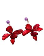Pursehuit Cercei rosii - forma de floare - Delphine C1 -