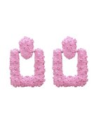 Pursehuit Cercei roz - cu textura incretita - Sirina C3 -