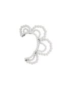 Pursehuit Cercel ear cuff - alb - cu perle - Harly C6 -