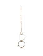 Pursehuit Cercel ear cuff - argintiu - cu lant si inima - Stela C26 -
