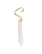 Pursehuit Cercel ear cuff - aurii - lung - cu franjuri din perle - Patrick C5 -