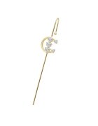 Pursehuit Cercel ear cuff - auriu - cu pietre - Monnet C20 -