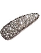 Pursehuit Clama alba - cu perlute si pietre - Maybel C3