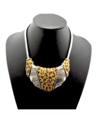 Pursehuit Colier argintiu - cu animal print - Laima C27 -