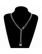 Pursehuit Colier argintiu - cu lacat - Debbi C15 -