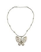 Pursehuit Colier argintiu - cu pandantiv in forma de fluture - Laura C27 -