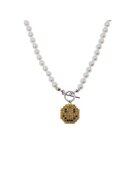 Pursehuit Colier argintiu - cu perle si smiley face - Sela C20 -